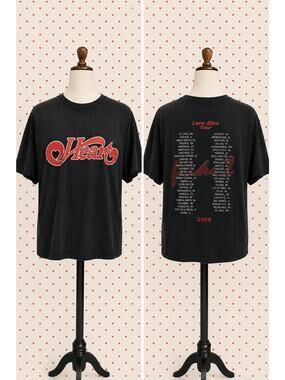 Heart Love Alive Tour 2019 Band Tee Concert Shirt XXL Black Rock